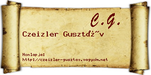 Czeizler Gusztáv névjegykártya