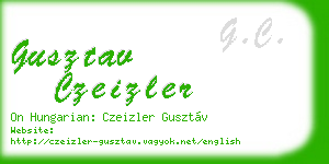 gusztav czeizler business card