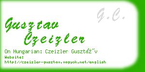 gusztav czeizler business card